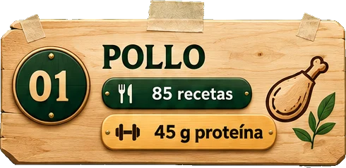 Pollo 85 recetas 45 g proteína. Pollo cremoso al ajo y brócoli, bowl fajita, pollo a la paprika en airfryer.