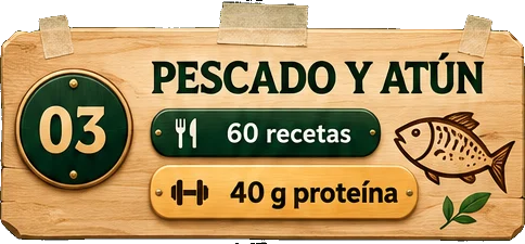Pescado y atún 60 recetas 40 g proteína. Atún gratinado con papa, pescado en papillote, tortitas de atún y avena.
