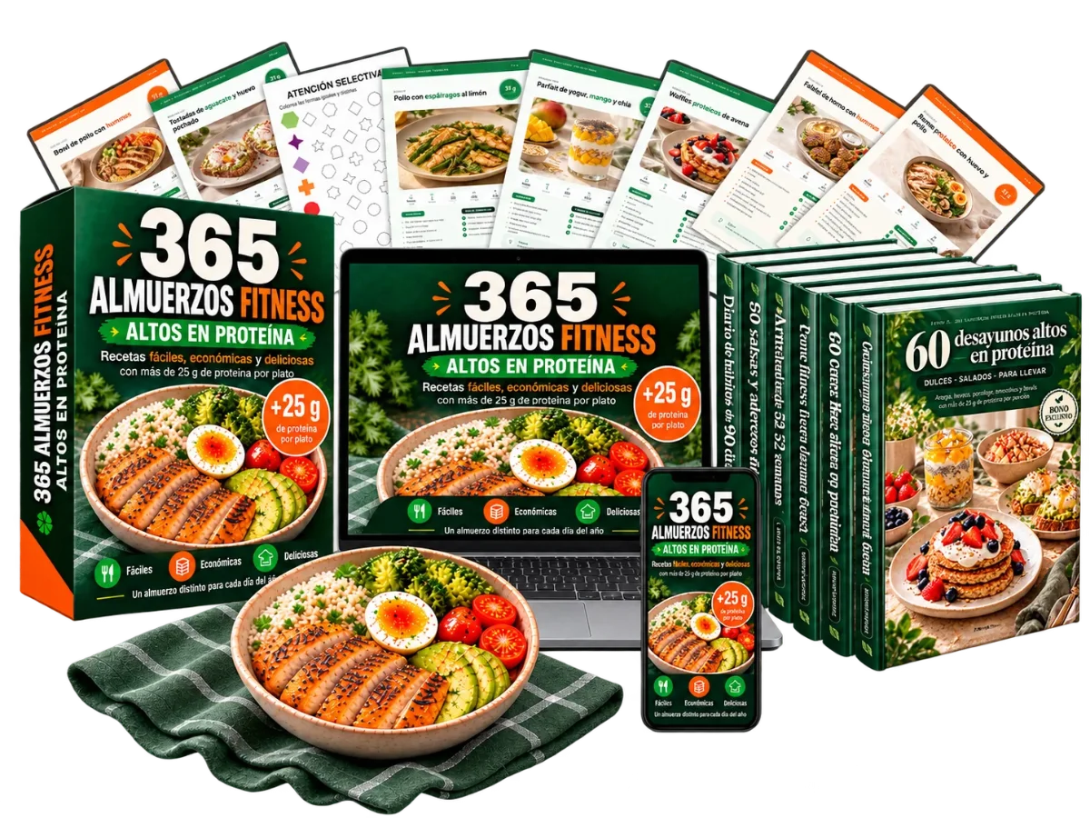365 Almuerzos Fitness: el recetario y los 8 bonos